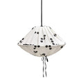 Lamp Shade Yumi Fabric Black / Ø 50 x H 30 cm - Linen - NOBODINOZ | Black / Polka Dots - View 1