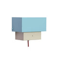 Plug-In Wall Light Arte / Dimmer - HÜBSCH | Blue & Sand - Cable : Fabric Red - View 1