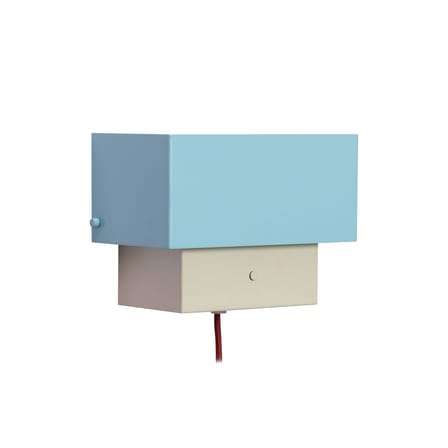 Plug-In Wall Light Arte / Dimmer - HÜBSCH | Blue & Sand - Cable : Fabric Red - View 1