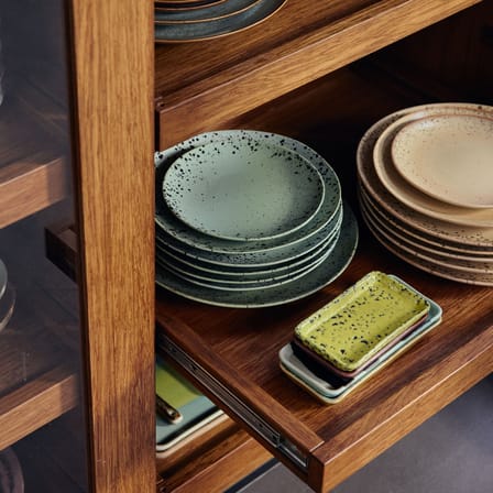 Set of 2 Plates 70s ceramics / Ø 27,5 cm - HK LIVING | Green - View 3