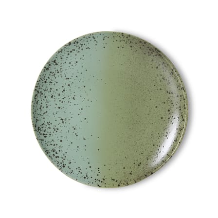 Set of 2 Plates 70s ceramics / Ø 27,5 cm - HK LIVING | Green - View 2