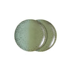 Set of 2 Plates 70s ceramics / Ø 27,5 cm - HK LIVING | Green - View 1