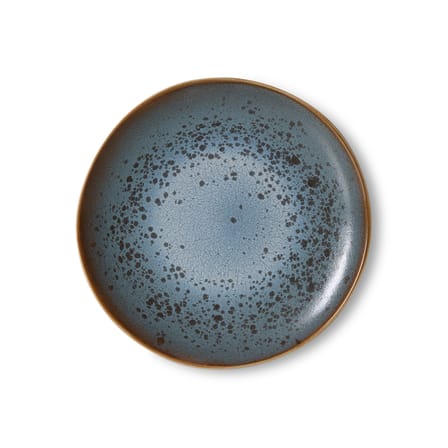 Set of 2 Dessert Plates 70s ceramics / Ø 22 cm - HK LIVING | Blue - View 2