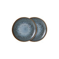 Set of 2 Dessert Plates 70s ceramics / Ø 22 cm - HK LIVING | Blue - View 1