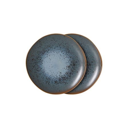 Set of 2 Dessert Plates 70s ceramics / Ø 17,5 cm - HK LIVING | Blue - View 1