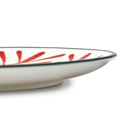 Set of 4 Dessert Plates Bazaar/ Ø 21 cm - Serax | Pattern : Red / Trim Green - View 4