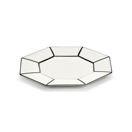 Set of 2 Dessert Plates Carte Blanche / Ø 22 cm - Serax | White - Black - View 2