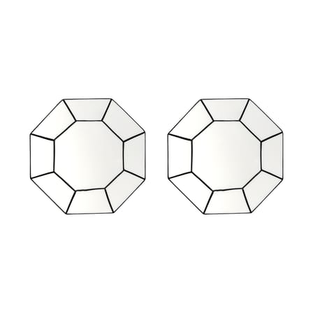 Set of 2 Dessert Plates Carte Blanche / Ø 22 cm - Serax | White - Black - View 1