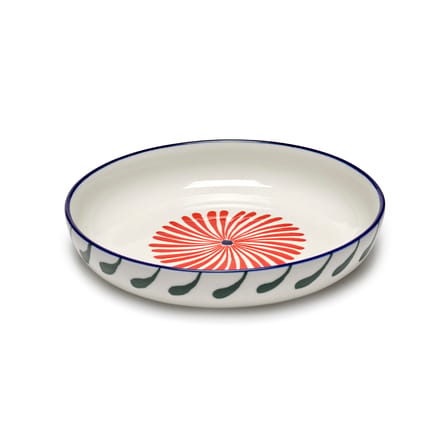 Set of 4 Soup Plates Bazaar / Ø 21 cm - Serax | Pattern : Red / Trim Blue - View 2