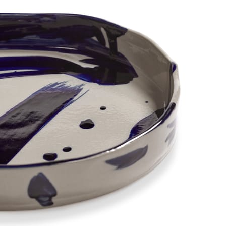 Set of 2 Soup Plates Sophia / Ø 19 cm - Hand-Painted - Serax | Beige - Blue - View 4