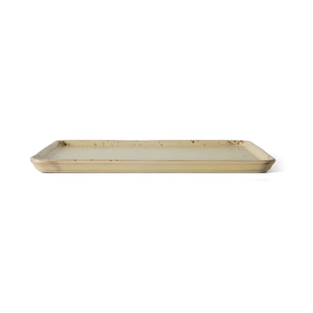 Serving Plate 70s ceramics / Tray - 22,5 x 33 cm - HK LIVING | Yellow-Beige Speckled - View 3