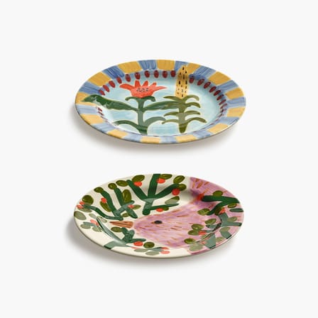 Set of 2 Plates Jane January 01 / Ø 25,8 cm - Serax | Multicolor - View 2