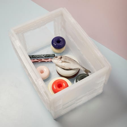 Box Blox Small Plastic Clear / 36 x 26 x H 28,5 cm - STUDIO ABOUT | Translucent - View 3
