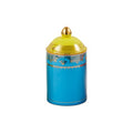 Box Grandpa Medium Ceramic Blue / Ø 11 x H20 cm - POLSPOTTEN | Blue / Gold details - View 1
