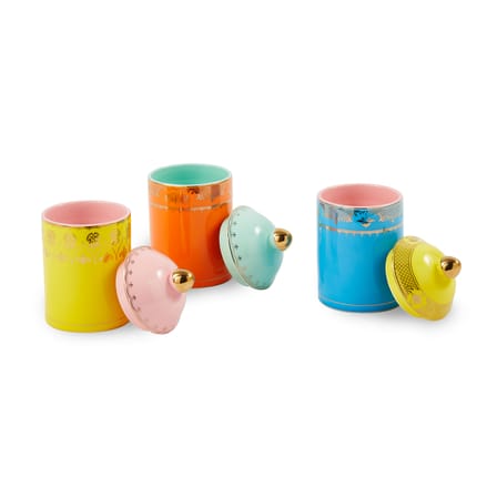 Box Grandpa Medium / Ø 11 x H20 cm - Pols Potten - POLSPOTTEN | Orange / Gold details - View 2