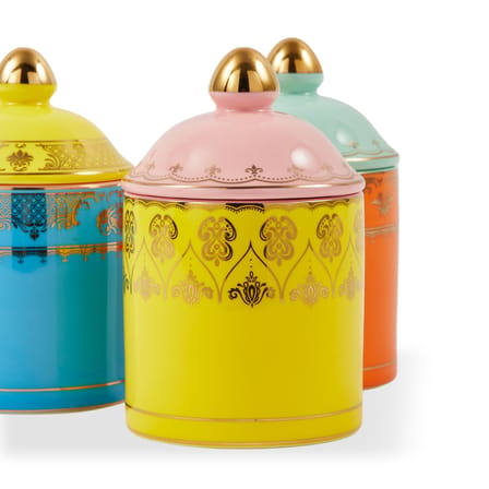 Box Grandpa Small Ceramic Yellow / H 14 cm - POLSPOTTEN | Yellow / Gold details - View 4