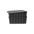 Set of 2 Boxes Paper Pulp Large/ Stackable - 30 x 40 x H 15 cm - Ferm Living | Charcoal - View 1