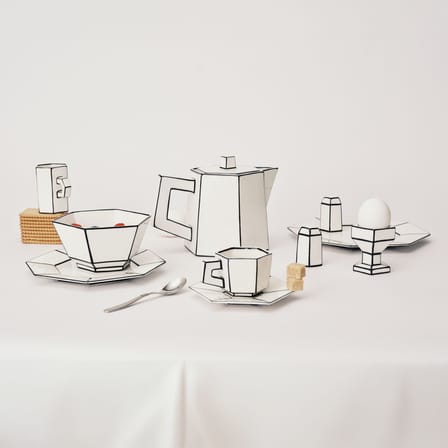 Set of 2 Bowls Carte Blanche - Serax | White - Black - View 4