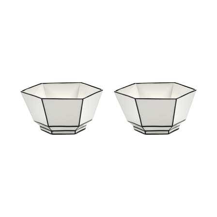 Set of 2 Bowls Carte Blanche - Serax | White - Black - View 1