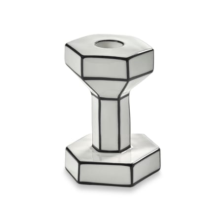 Candle Holder Carte Blanche Ceramic White / Small - H 11.5 cm - Serax | White - Black - View 2