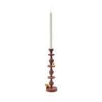 Candle Holder Climbing Pole Large Metal / H 37 cm - Pols Potten - POLSPOTTEN | Dark Purple / Figurines : Gold - View 1