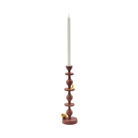 Candle Holder Climbing Pole Large Metal / H 37 cm - Pols Potten - POLSPOTTEN | Dark Purple / Figurines : Gold - View 1