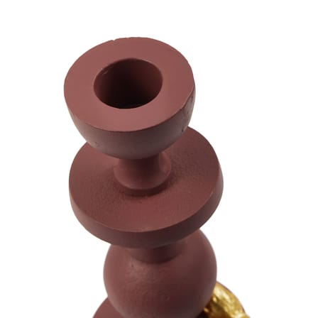 Candle Holder Climbing Pole Large Metal / H 37 cm - Pols Potten - POLSPOTTEN | Dark Purple / Figurines : Gold - View 4