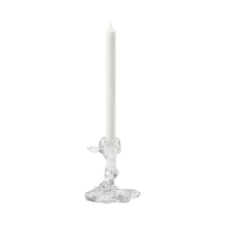Candle Holder Drip Glass Small Glass Clear / H 14 cm - POLSPOTTEN - View 1