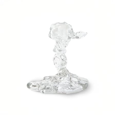 Candle Holder Drip Glass Small Glass Clear / H 14 cm - POLSPOTTEN - View 2