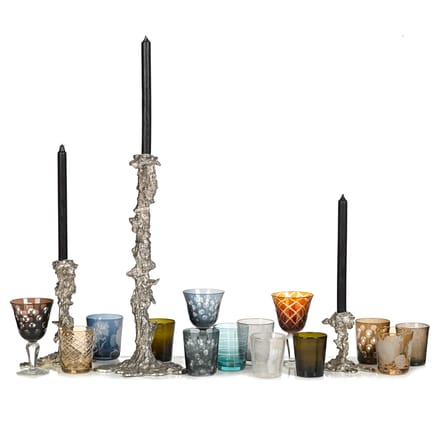 Candle Holder Drip Large Metal Silver / H 25 cm - POLSPOTTEN - View 4