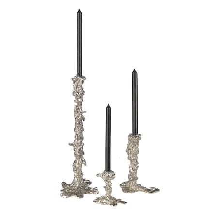 Candle Holder Drip Large Metal Silver / H 25 cm - POLSPOTTEN - View 3
