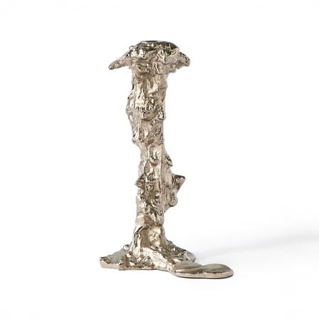 Candle Holder Drip Large Metal Silver / H 25 cm - POLSPOTTEN - View 2