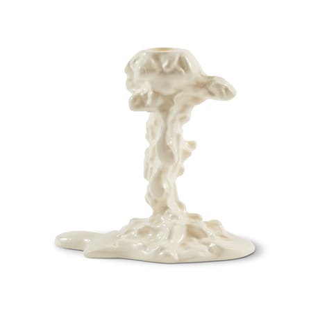 Candle Holder Drip Small Metal White / H 14 cm - POLSPOTTEN - View 2