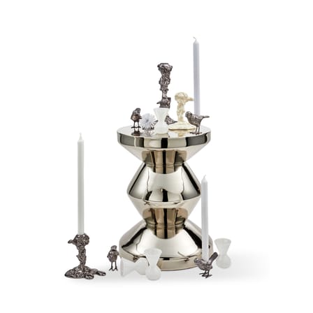 Candle Holder Drip Small Metal White / H 14 cm - POLSPOTTEN - View 4