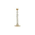 Candle Holder Perles Glass White / Small - H 34 cm - POLSPOTTEN | White - Gold - View 1