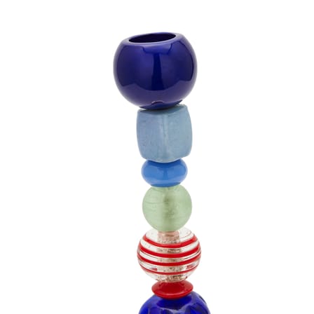 Candle Holder Perles Glass Multicolor / Small - H 34 cm - POLSPOTTEN | Chrome - Multicolor - View 4