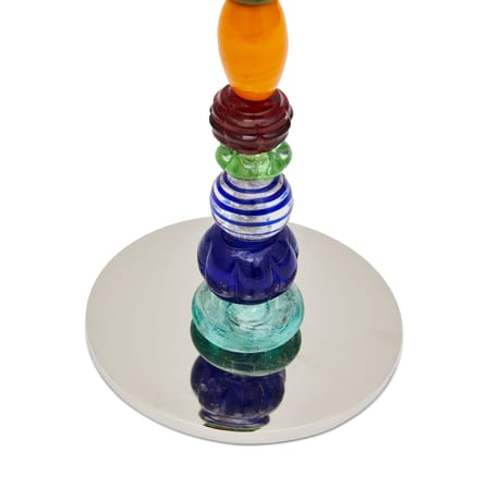 Candle Holder Perles Glass Multicolor / Small - H 34 cm - POLSPOTTEN | Chrome - Multicolor - View 3