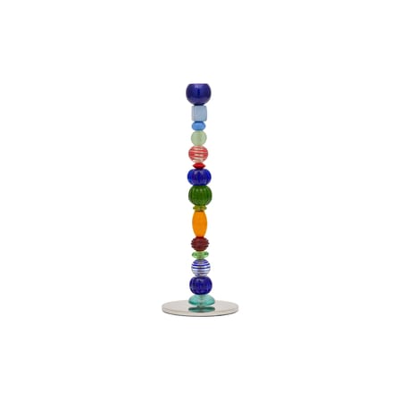 Candle Holder Perles Glass Multicolor / Small - H 34 cm - POLSPOTTEN | Chrome - Multicolor - View 1