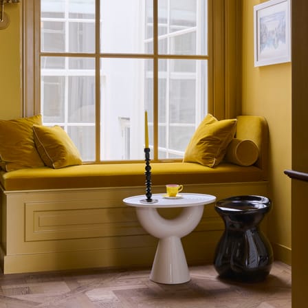 Candle Holder Perles Glass Black / Small - H 34 cm - POLSPOTTEN | Chrome - Black - View 3