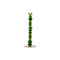 Candle Holder Perles Glass Green / Small - H 34 cm - POLSPOTTEN | Chrome - Green - View 1