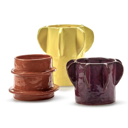 Planter Molly 01 Ceramic Yellow / Vase - Ø 25 x H 24 cm - Serax - View 3