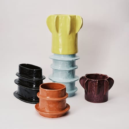 Planter Molly 04 Ceramic Orange / Vase - Ø 19.5 x H 15.5 cm - Serax - View 2