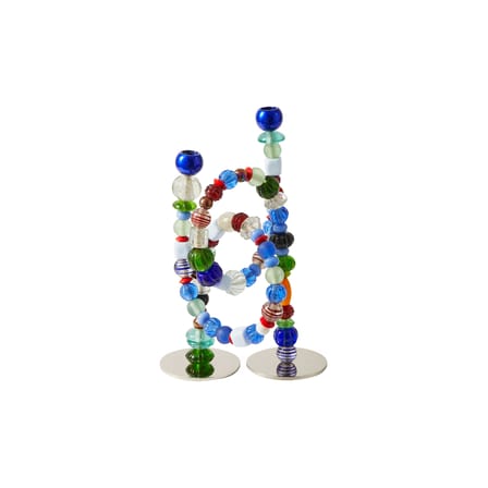Candelabra Perles Glass Multicolor - POLSPOTTEN | Chrome - Multicolor - View 1