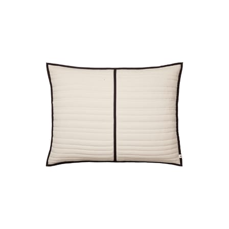 Cushion Vari White / 60 x 80 cm - Quilted - Ferm Living | Natural & Chocolate trim - View 1