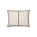 Cushion Vari White / 60 x 80 cm - Quilted - Ferm Living | Natural & Chocolate trim - View 1