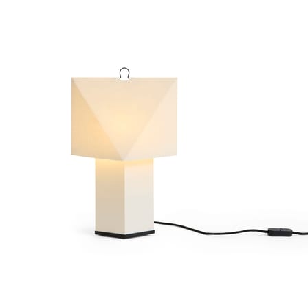 Table Lamp Aplat Small / Folded Paper - Hay | White - Base and Cable : Black - View 2
