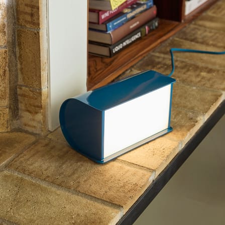 Table Lamp Book LED Metal Blue - HÜBSCH | Blue - Cable : Fabric Blue - View 4