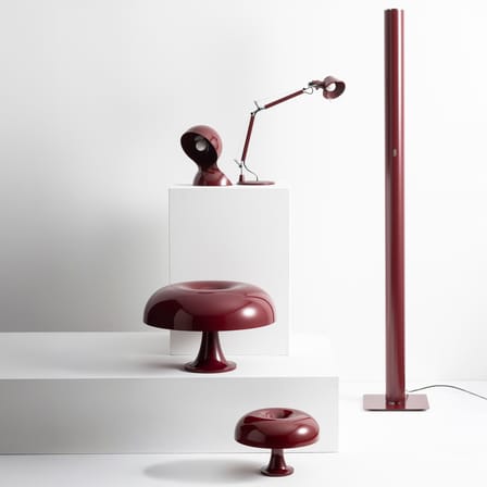 Table Lamp Dalù / Vico Magistretti, 1969 - Artemide | Ruby (Burgundy) - View 3