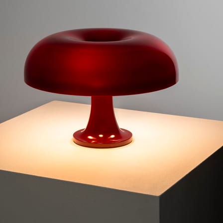 Table Lamp Nessino / Ø 32 cm - Mushroom Lamp Red ruby - Artemide | Ruby (Burgundy) - View 2