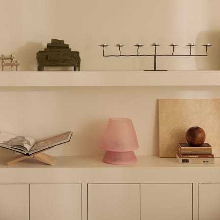 Table Lamp / H 27,5 cm - Fiberglass - HK LIVING | Pink - View 2